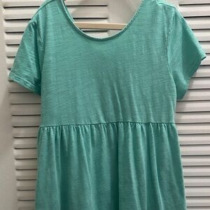Cat & Jack Teal Short Sleeve Kids Dress